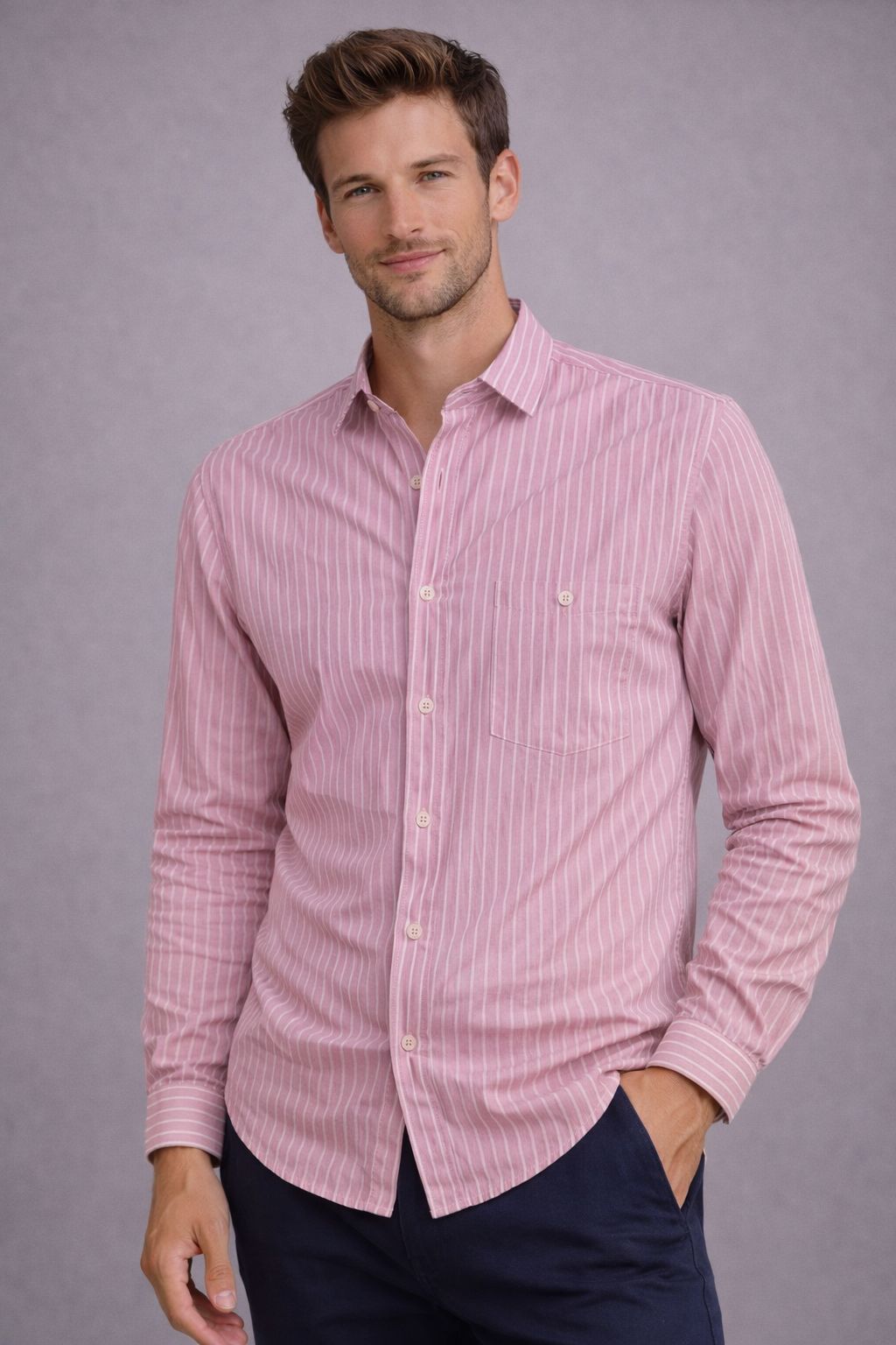 6532REGSPRS - CAMISA MERLOT ROSA
